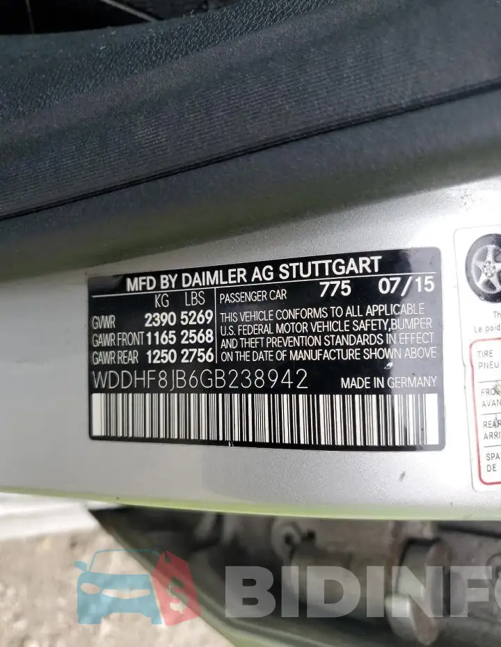 WDDHF8JB6GB238942 Photo# 13