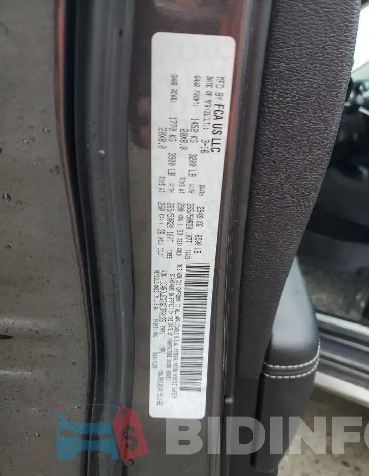 1C4RDJEG7GC370135 Photo# 13