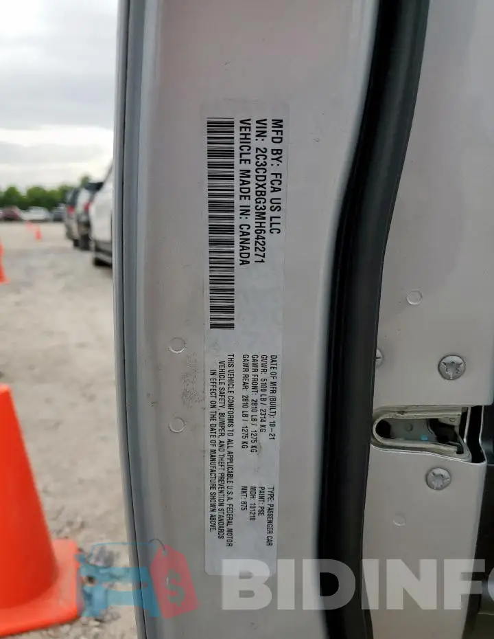 2C3CDXBG3MH642271 Photo# 12