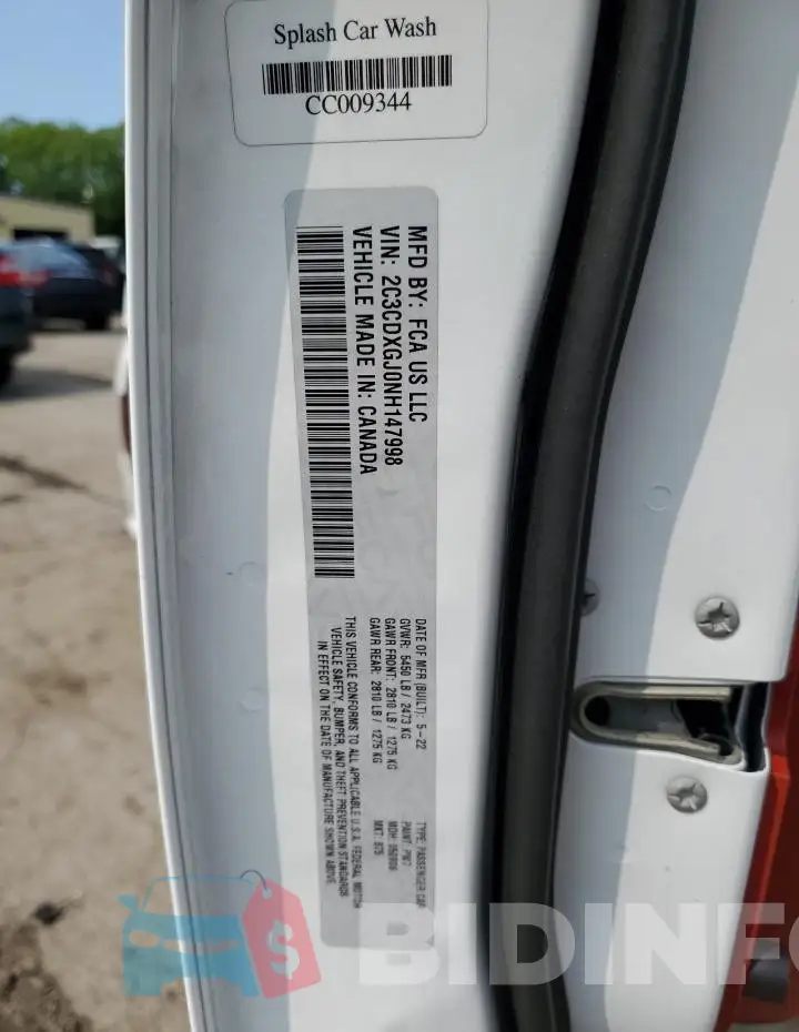 2C3CDXGJ0NH147998 Photo# 13