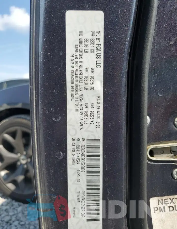 2C3CDXHG3KH526833 Photo# 12