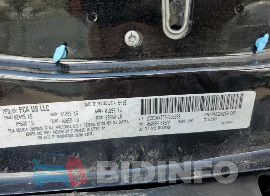 2C3CDXKT5GH260258 Photo# 12