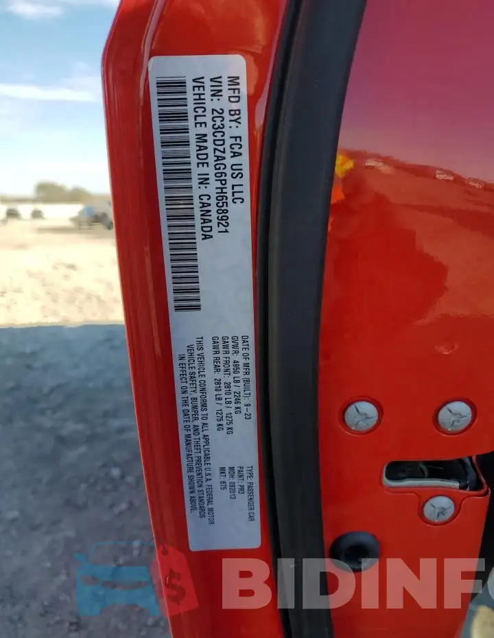 2C3CDZAG6PH658921 Photo# 12