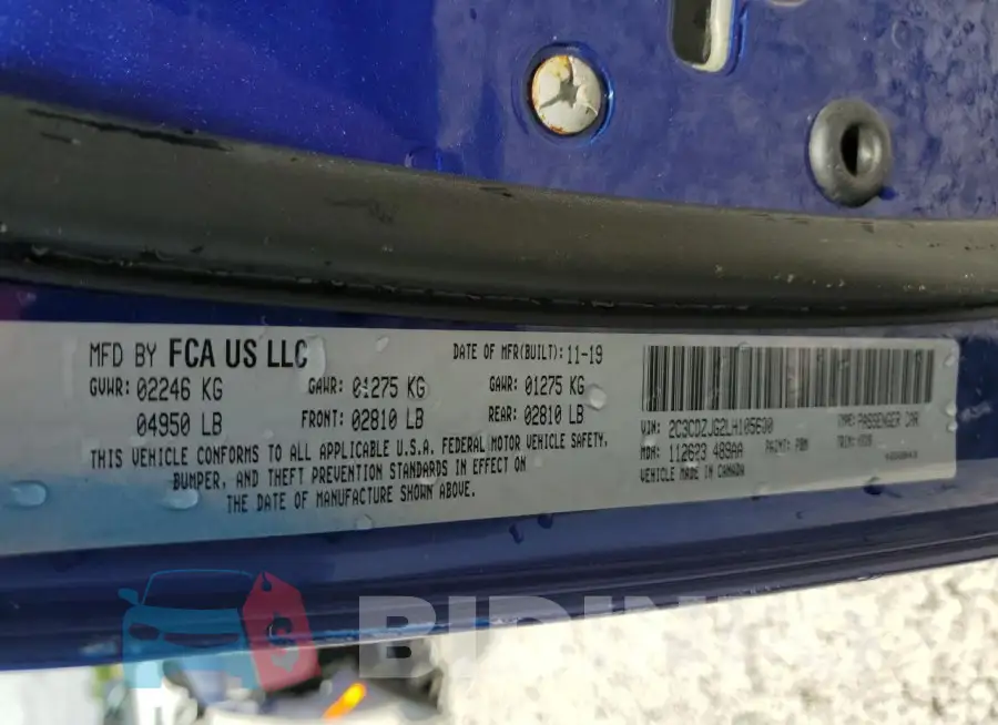 2C3CDZJG2LH105600 Photo# 12