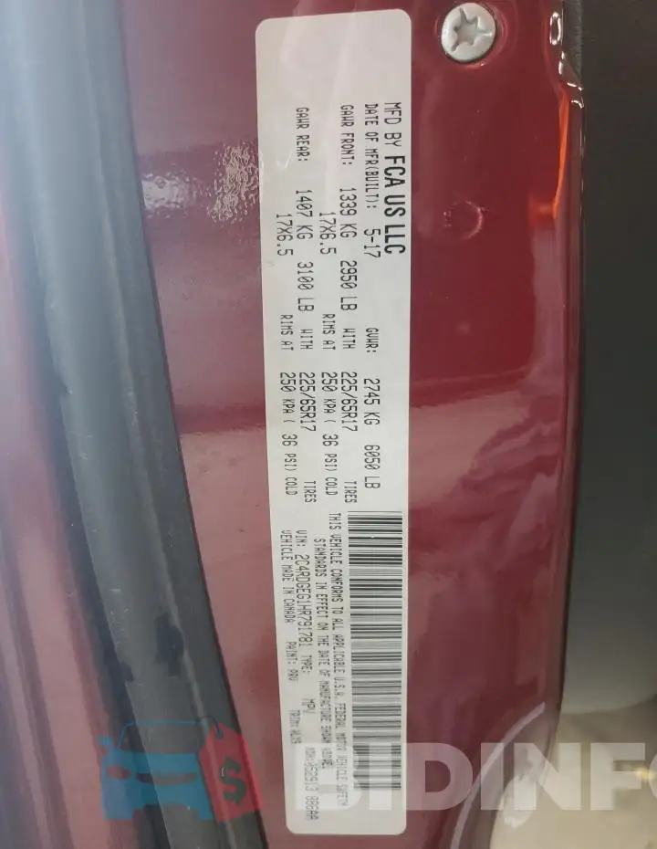 2C4RDGEG1HR791781 Photo# 13