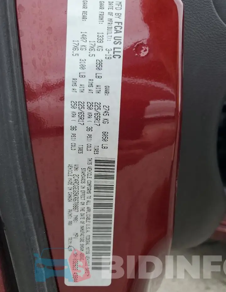 2C4RDGEG5KR670887 Photo# 14