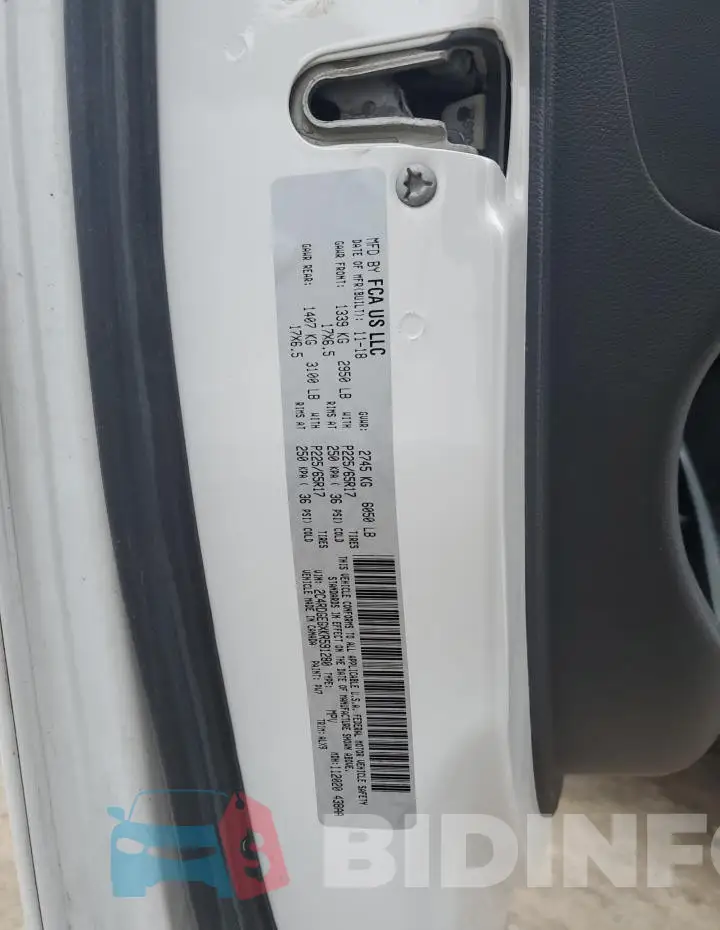 2C4RDGEGXKR591280 Photo# 13