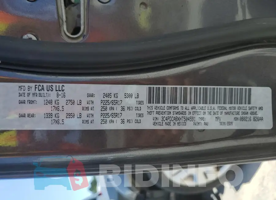 3C4PDCABXHT504591 Photo# 13