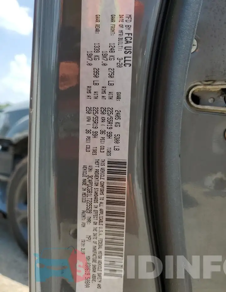 3C4PDCGB1LT225529 Photo# 13
