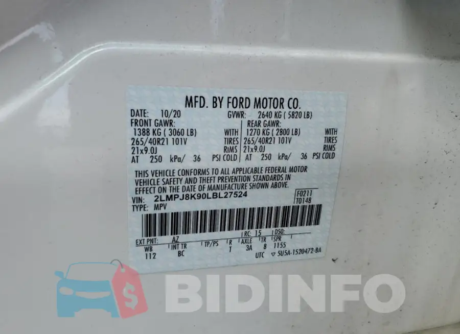 2LMPJ8K90LBL27524 Photo# 14