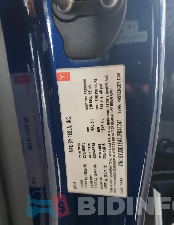5YJ3E1EA2JF041741 Photo# 12
