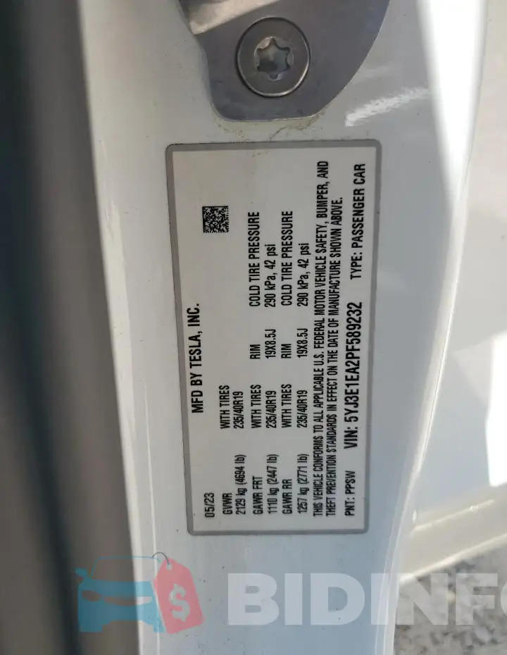 5YJ3E1EA2PF589232 Photo# 12