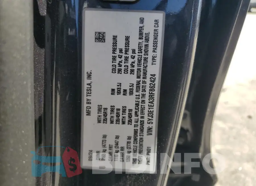 5YJ3E1EA3RF862424 Photo# 12