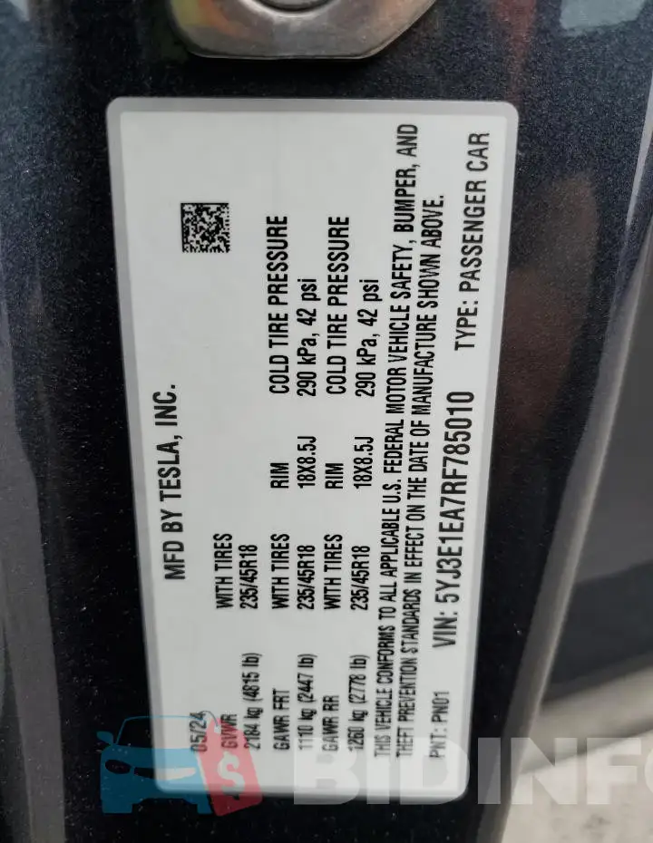5YJ3E1EA7RF785010 Photo# 13