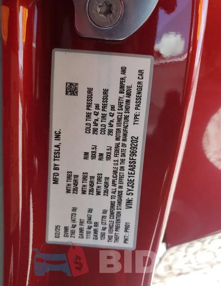 5YJ3E1EA8SF969202 Photo# 12