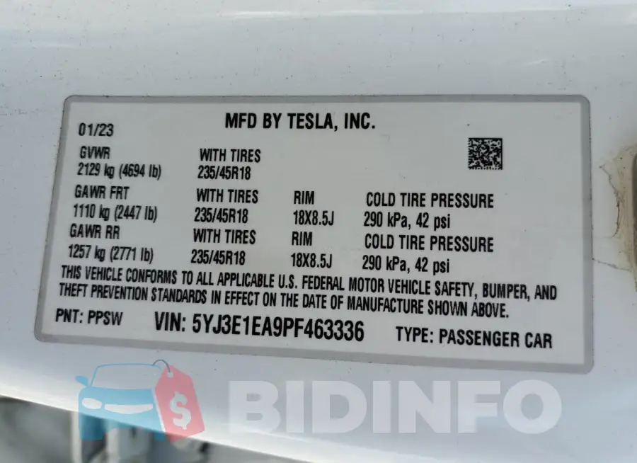 5YJ3E1EA9PF463336 Photo# 12