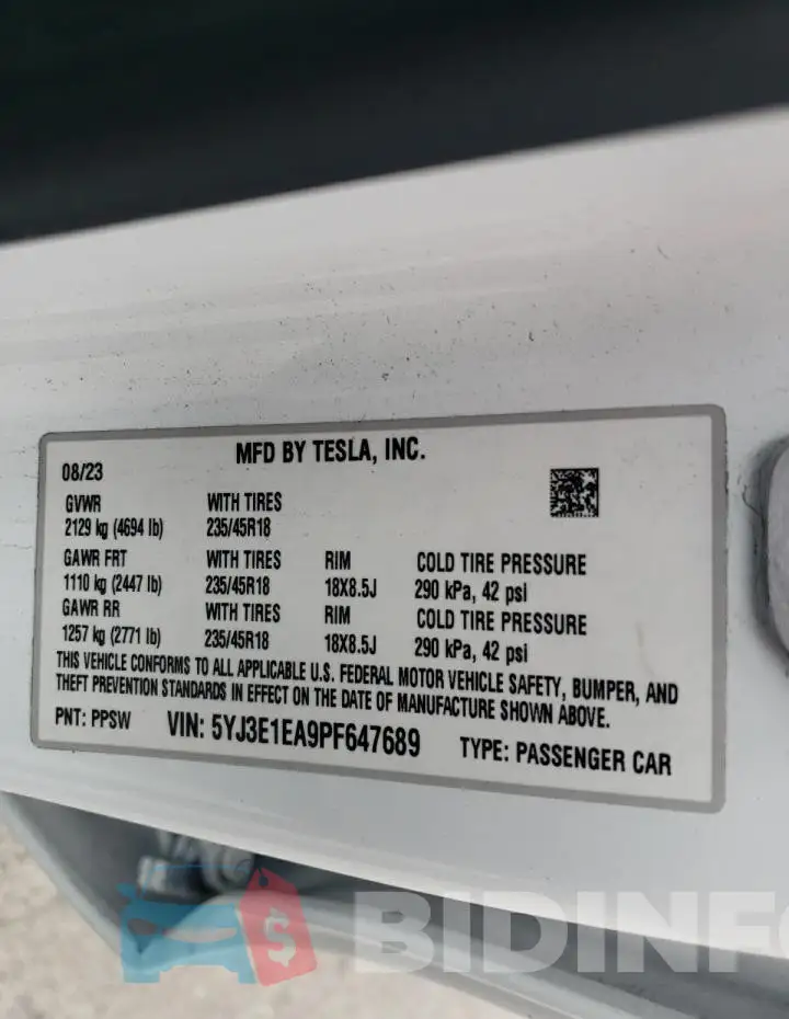 5YJ3E1EA9PF647689 Photo# 13
