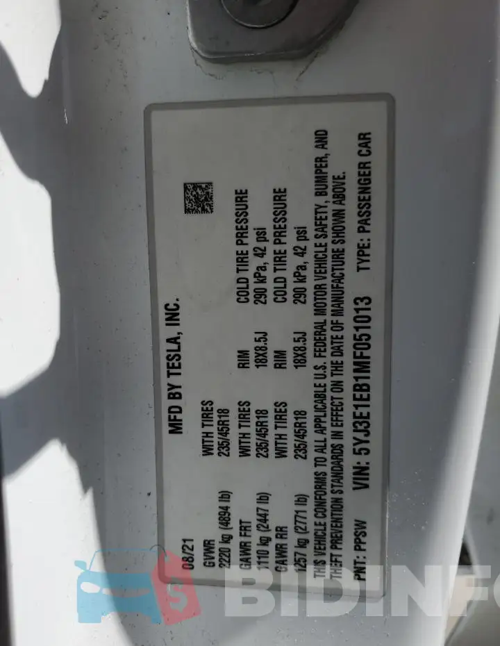 5YJ3E1EB1MF051013 Photo# 12