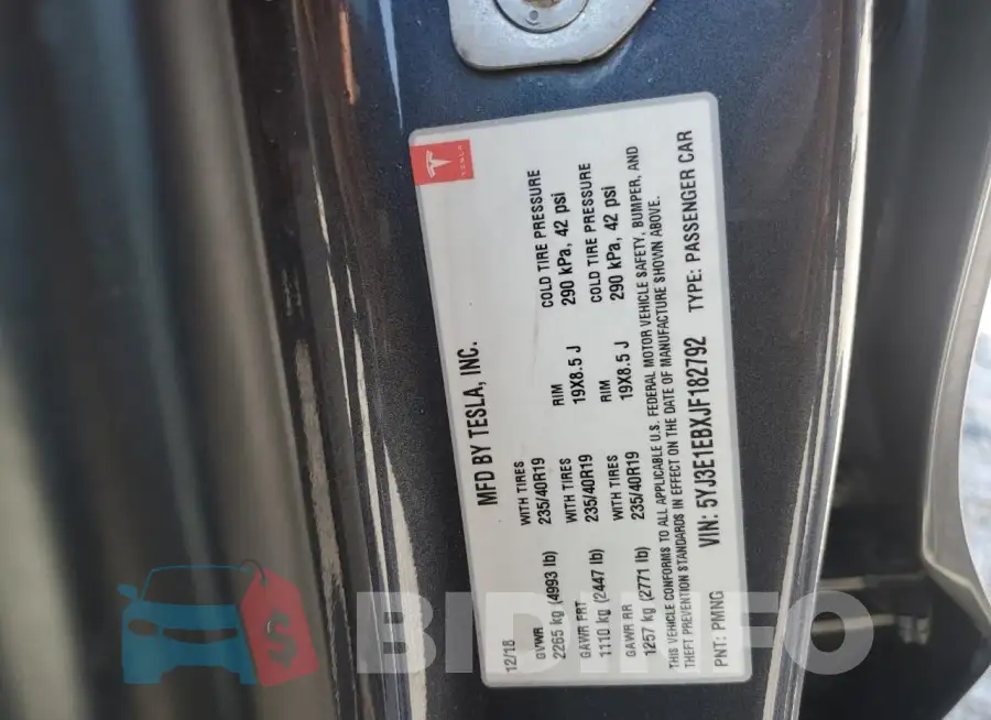 5YJ3E1EBXJF182792 Photo# 12