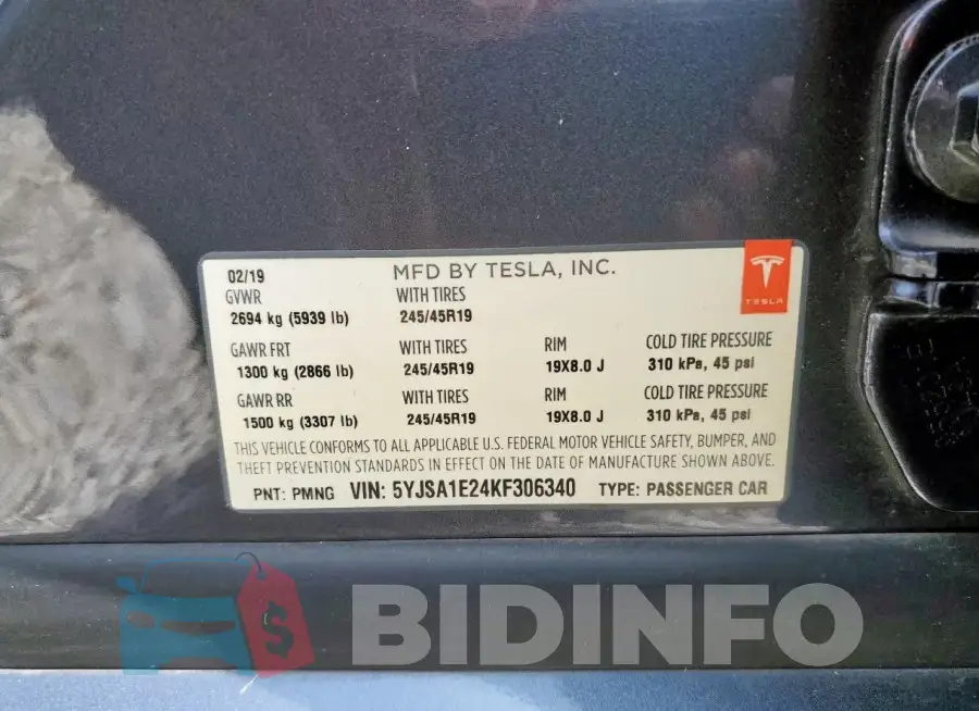 5YJSA1E24KF306340 Photo# 13
