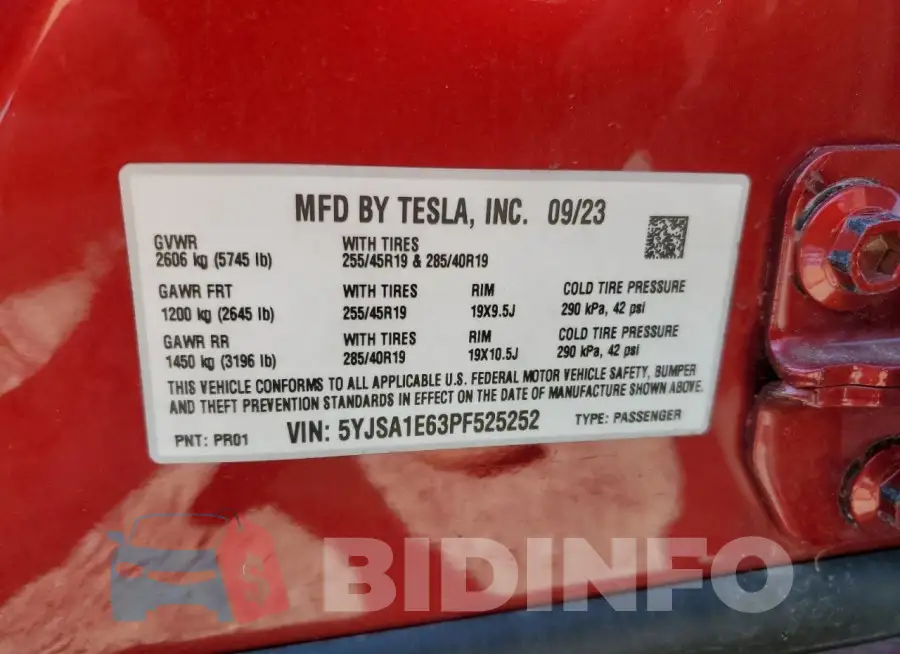 5YJSA1E63PF525252 Photo# 12