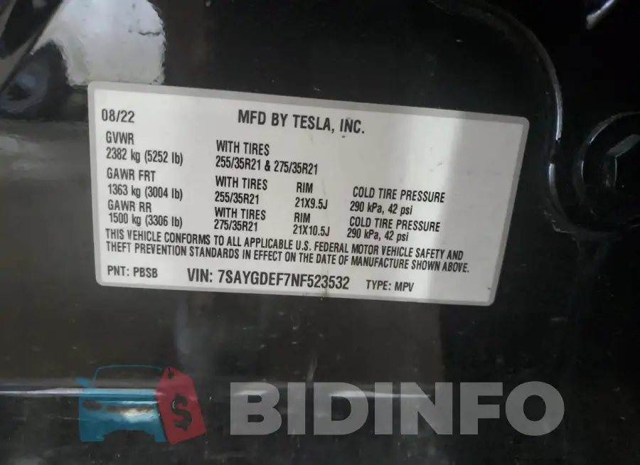 7SAYGDEF7NF523532 Photo# 13