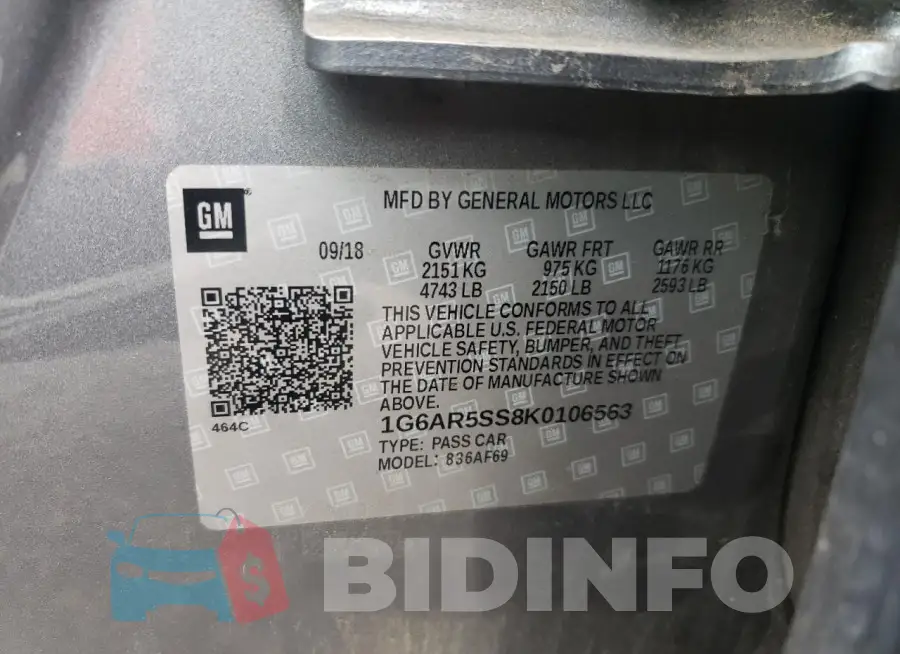 1G6AR5SS8K0106563 Photo# 12