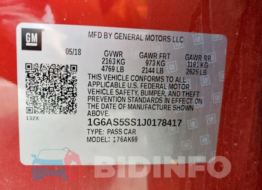 1G6AS5SS1J0178417 Photo# 12