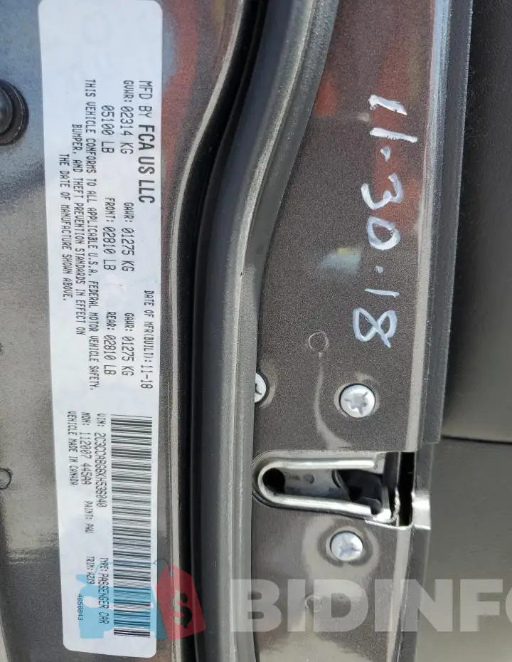 2C3CCABG6KH536040 Photo# 12