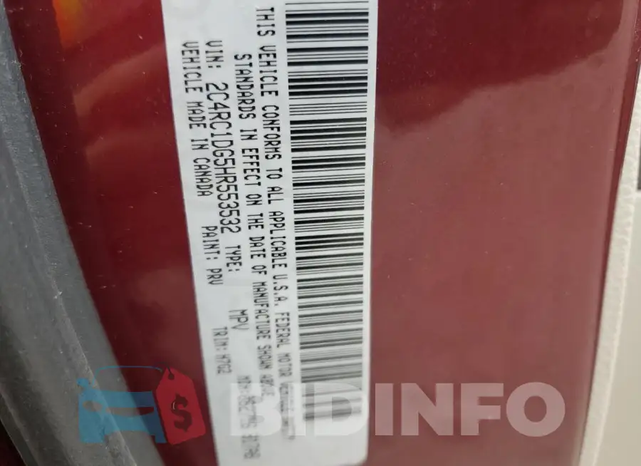 2C4RC1DG5HR553532 Photo# 13