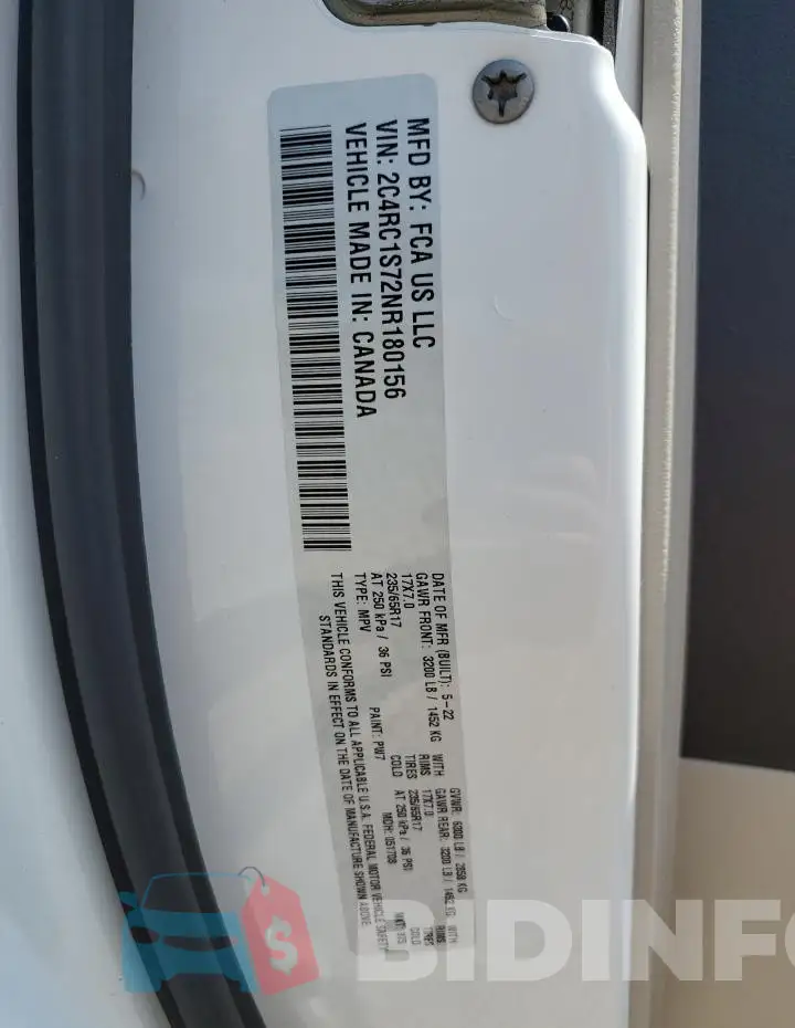 2C4RC1S72NR180156 Photo# 13