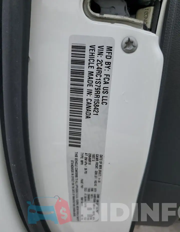 2C4RC1S79RR158421 Photo# 13