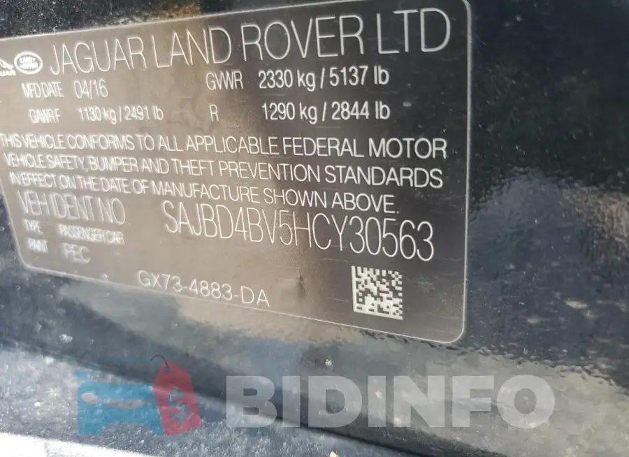 SAJBD4BV5HCY30563 Photo# 12