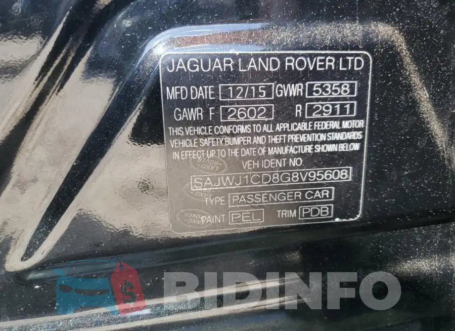 SAJWJ1CD8G8V95608 Photo# 12