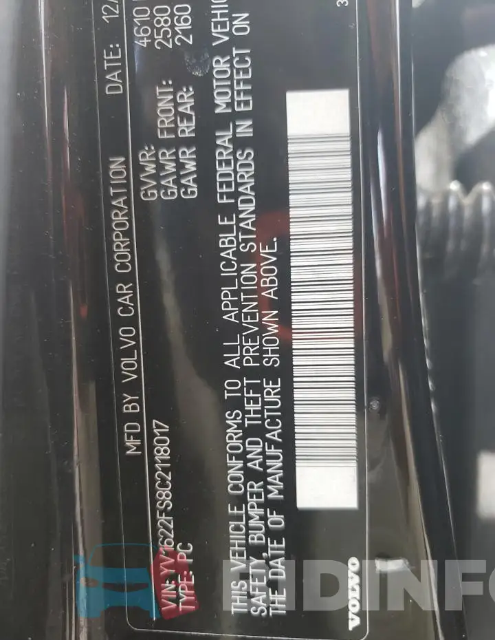 YV1622FS8C2118017 Photo# 12