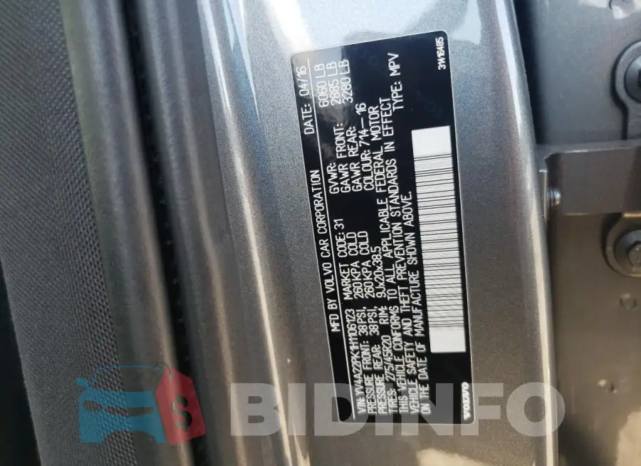 YV4A22PK1H1106123 Photo# 13
