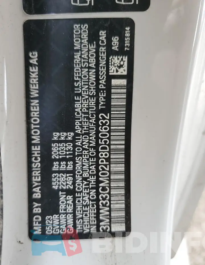 3MW33CM02P8D50632 Photo# 13