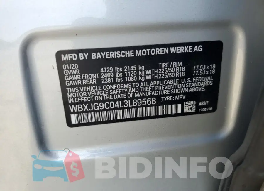 WBXJG9C04L3L89568 Photo# 14