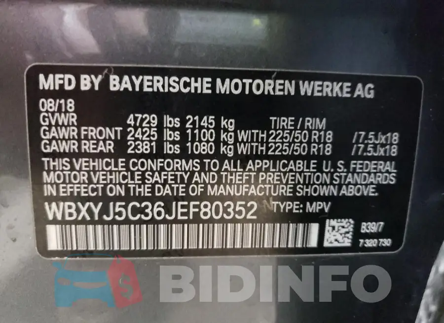 WBXYJ5C36JEF80352 Photo# 13