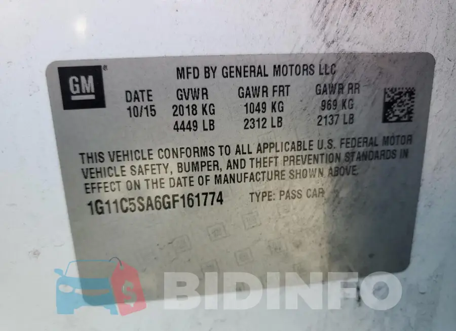 1G11C5SA6GF161774 Photo# 12