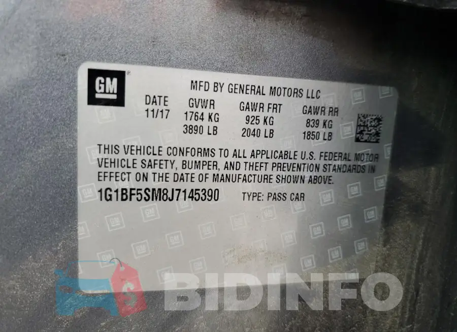 1G1BF5SM8J7145390 Photo# 12