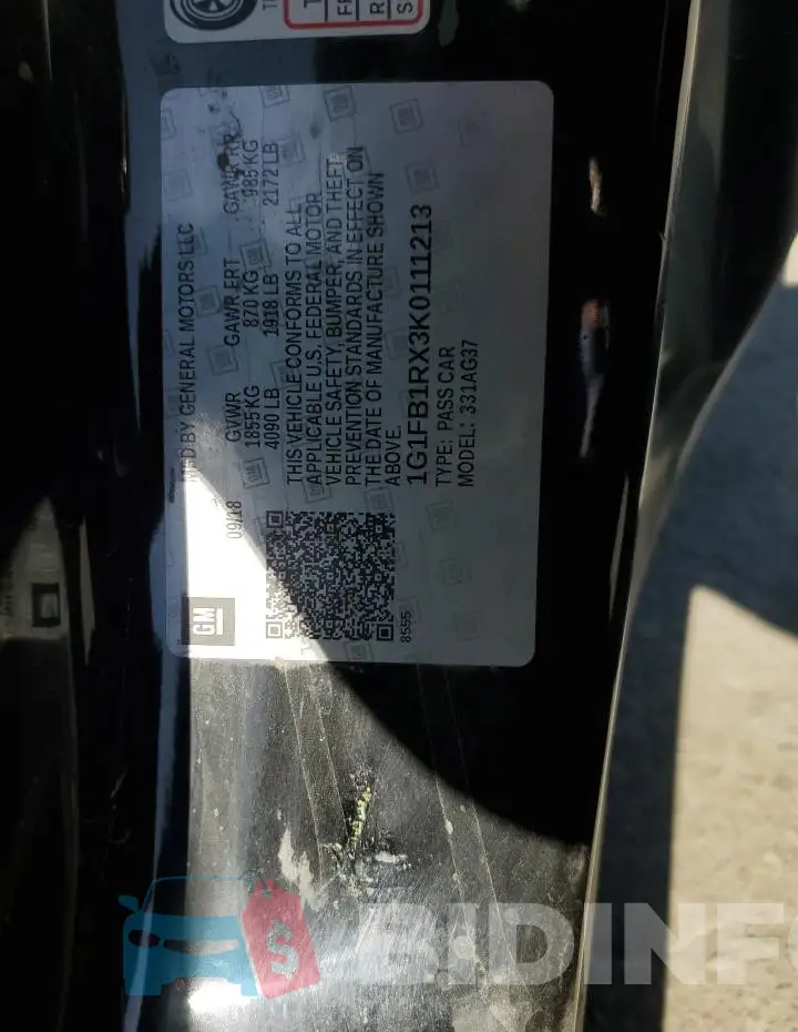 1G1FB1RX3K0111213 Photo# 12