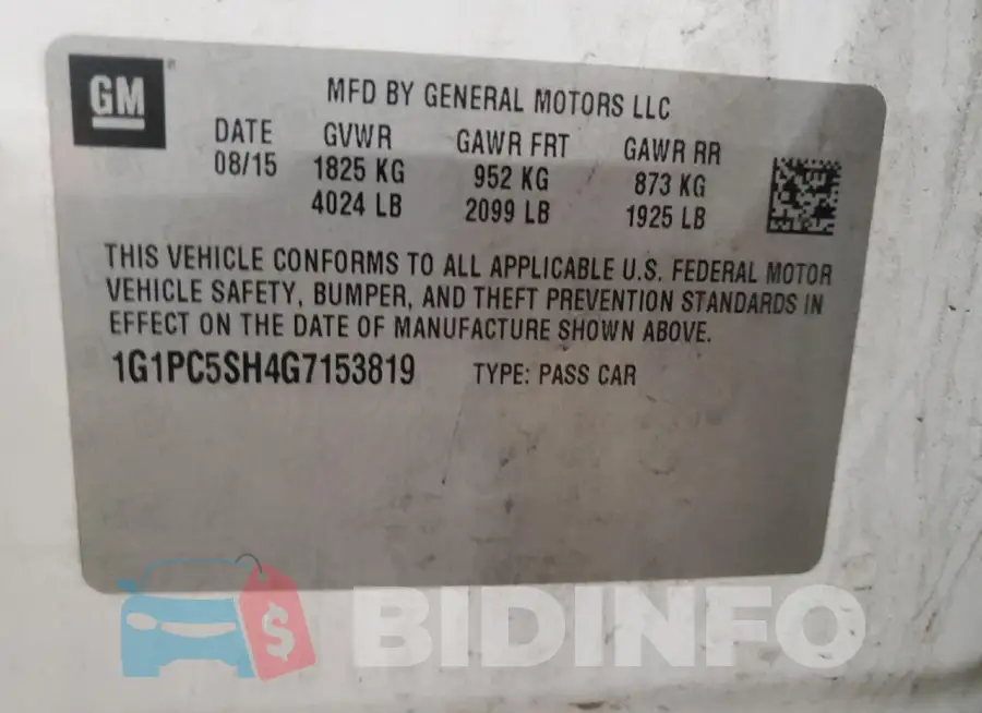 1G1PC5SH4G7153819 Photo# 12