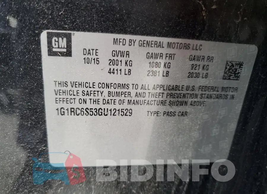 1G1RC6S53GU121529 Photo# 13