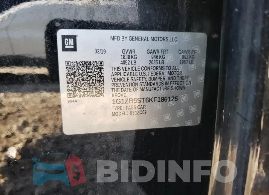 1G1ZB5ST6KF186125 Photo# 12