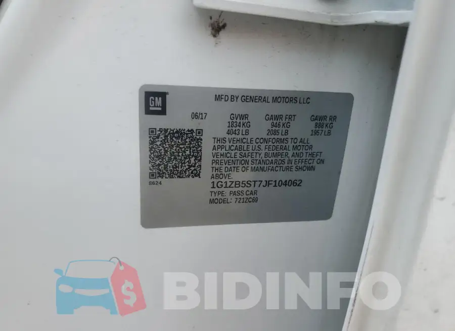 1G1ZB5ST7JF104062 Photo# 12