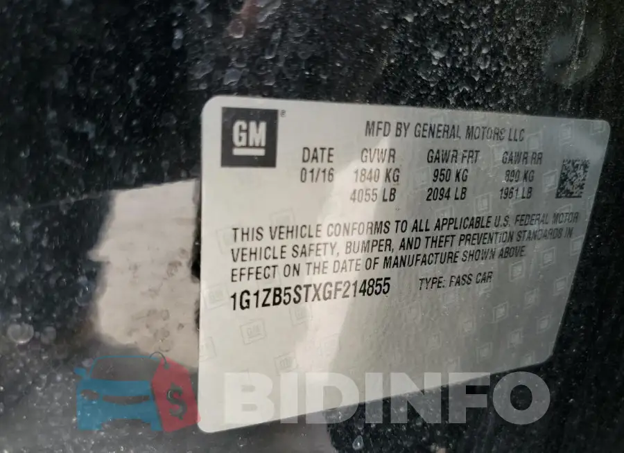 1G1ZB5STXGF214855 Photo# 12