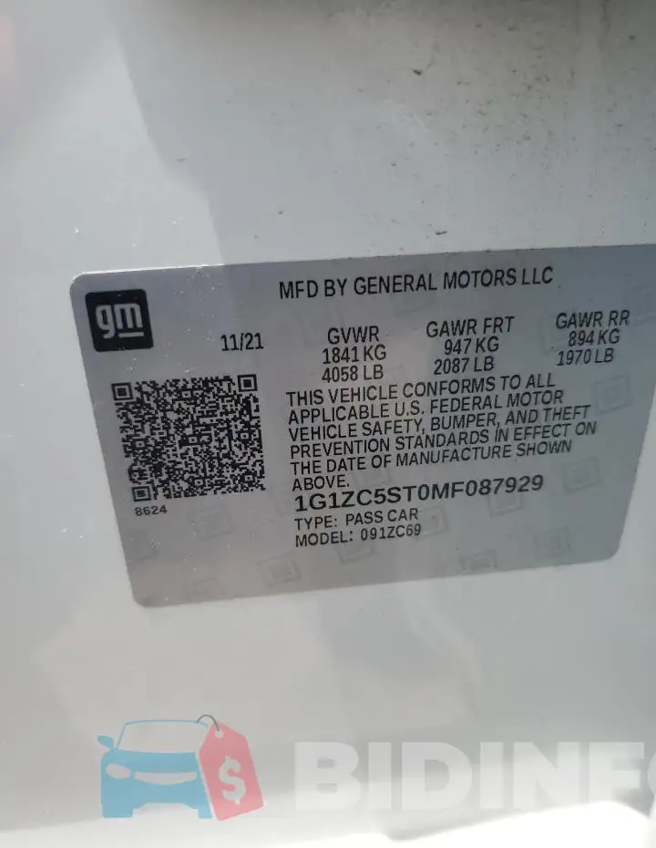 1G1ZC5ST0MF087929 Photo# 13