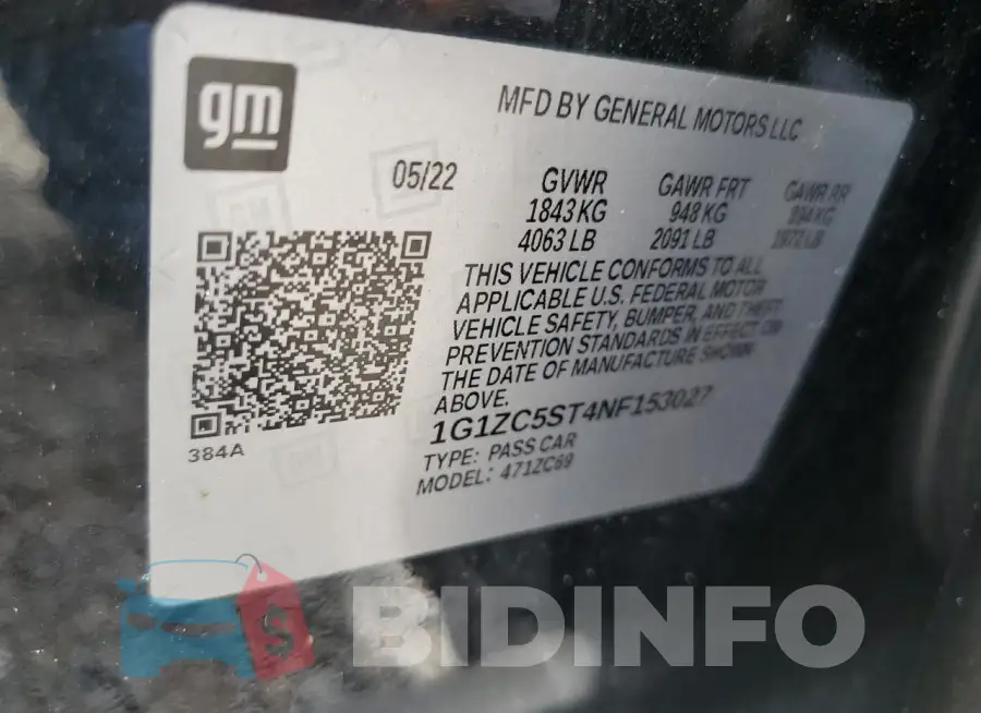 1G1ZC5ST4NF153027 Photo# 13