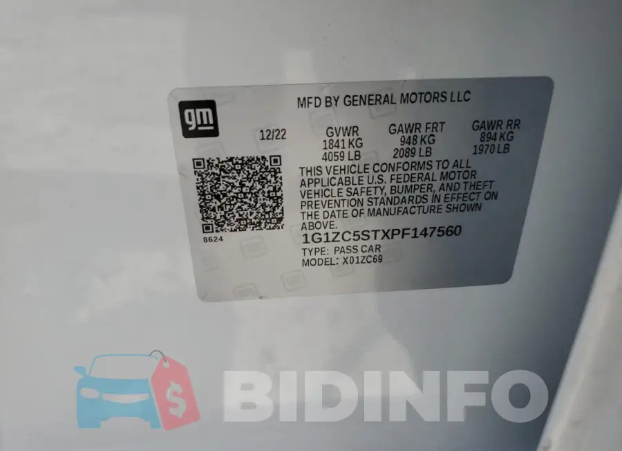 1G1ZC5STXPF147560 Photo# 12
